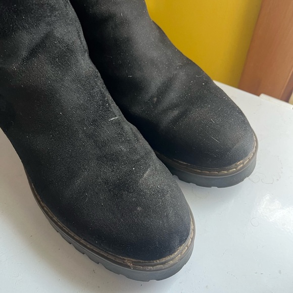 Women's Black Suede Ankle Boots Rock Candy size 10 - Picture 2 of 5